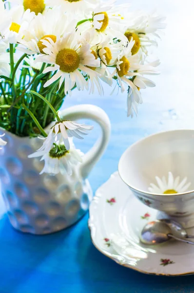 Spring time interior with flowers — Stock Photo, Image