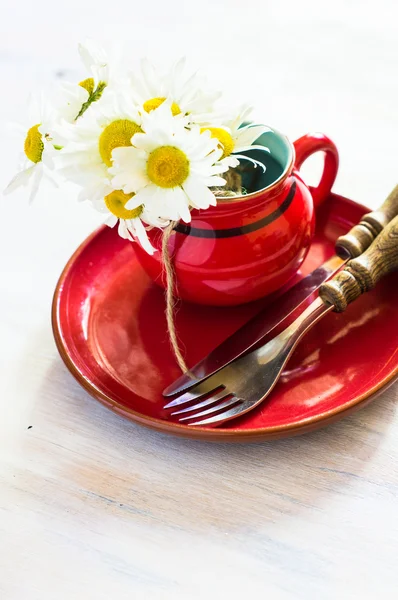 Vår tid inredning med blommor — Stockfoto