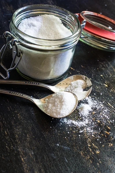 Sal como ingrediente de cozinha — Fotografia de Stock