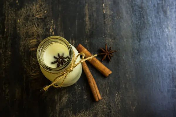 Vintage bottle of milk — Stock Photo, Image