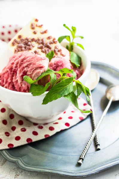 Helado con menta — Foto de Stock