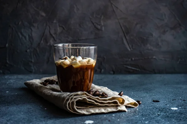 Cup Coffee Marshmallow Textile Napkin — Stock Photo, Image