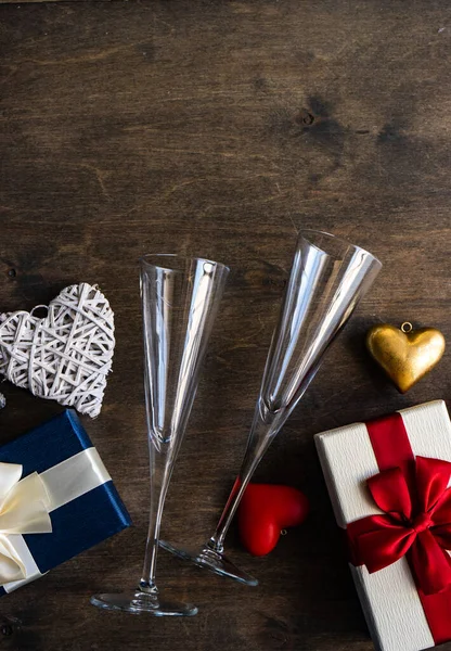 Plaats Setting Voor Valentijnsdag Diner — Stockfoto