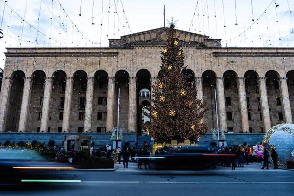 Aralik 2020 Tbilisi Georgia Gürcistan Başkenti Tiflis Ana Caddesi Noel — Stok fotoğraf