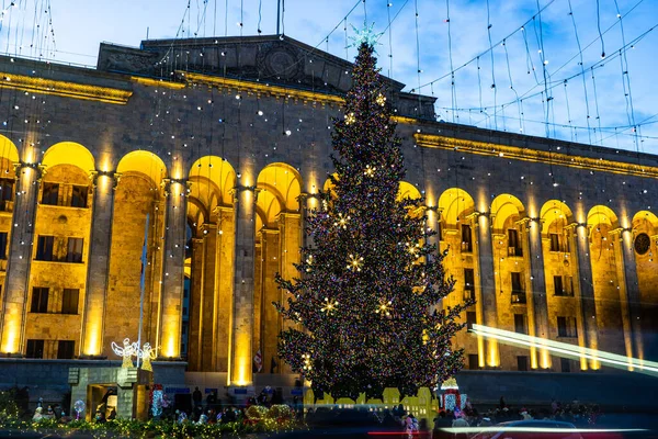 Aralik 2020 Tbilisi Georgia Gürcistan Başkenti Tiflis Ana Caddesi Noel — Stok fotoğraf