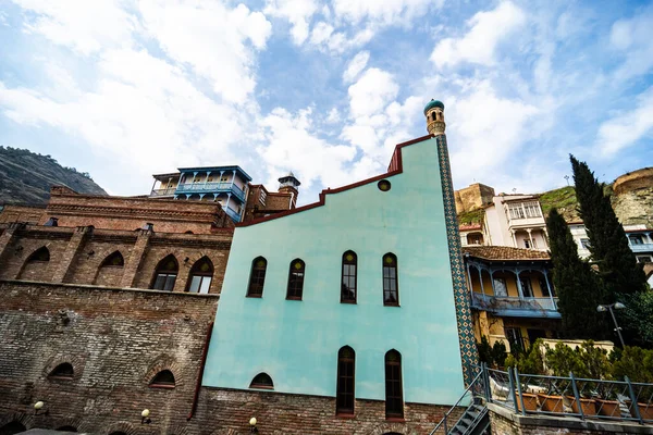 Słynna Kąpiel Siarką Blue Old Tbilisi Jednym Symboli Podróży Tbilisi — Zdjęcie stockowe