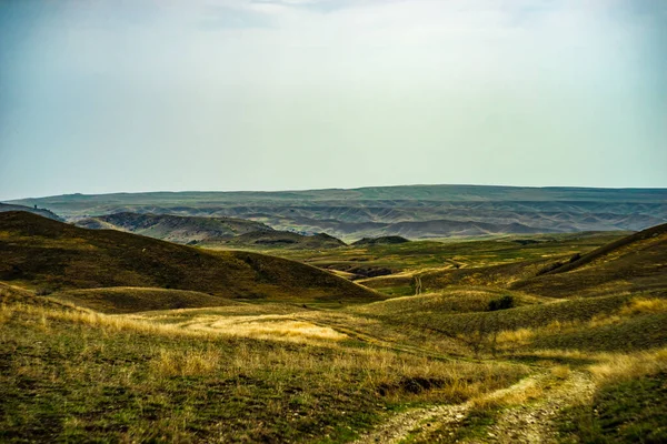 Spring Bright Green Hills Meadows Kakheti Georgia — Stock Photo, Image