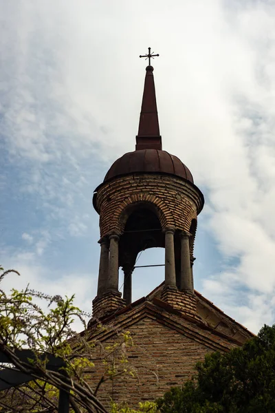 Vecchia Tbilisi Con Balconi Intagliati Cupole Chiese — Foto Stock