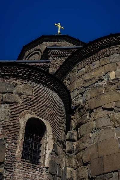 Catedral Medieval Metekhi Casco Antiguo Tiflis Georgia —  Fotos de Stock
