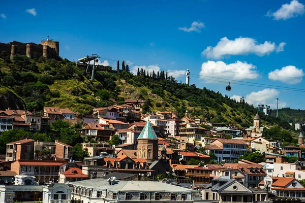 Vista Cidade Velha Tbilisi Capital Geórgia — Fotografia de Stock