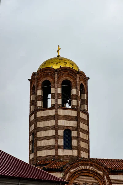 Maggio 2021 Batumi Georgia Cupole Oro Della Cattedrale Georgiana Ortodossa — Foto Stock