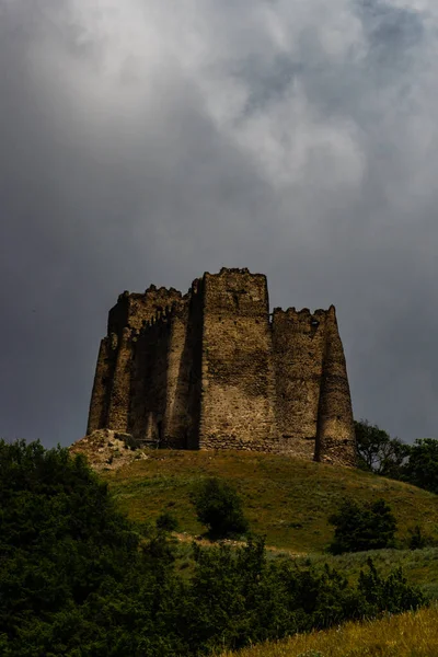 Restoraton Skhvilo Castle Ruins Shida Karti Region Georgia — Stock Photo, Image
