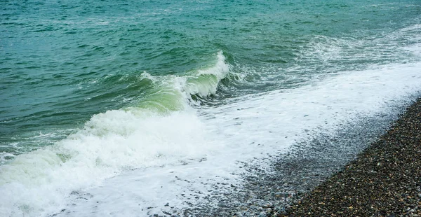 Fundo Natural Mar Com Ondas Mar Negro Região Adjara Geórgia — Fotografia de Stock