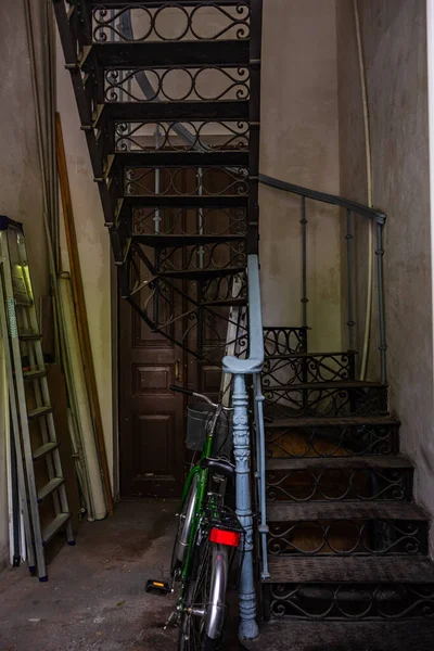 June 2021 Batumi Georgia Entrance Hall Carving Metal Staircase One — Fotografia de Stock