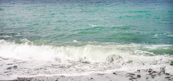 Gürcistan Adjara Bölgesinde Karadeniz Dalgaları Ile Doğal Deniz Geçmişi — Stok fotoğraf