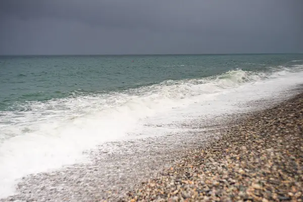 Природный Морской Фон Волнами Черного Моря Аджарской Области Грузии — стоковое фото