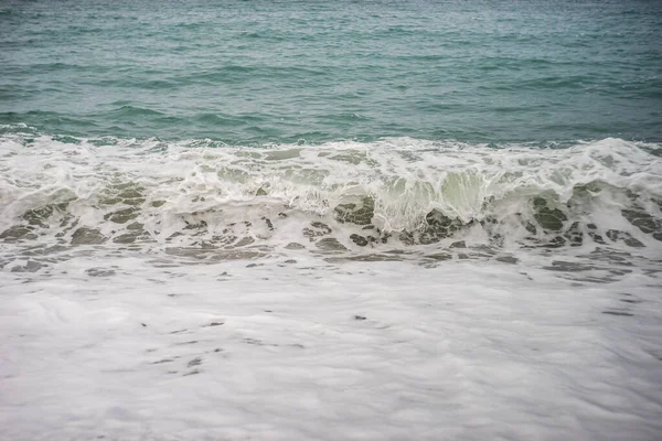 Fundo Natural Mar Com Ondas Mar Negro Região Adjara Geórgia — Fotografia de Stock