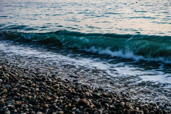 Fundo Natural Mar Com Ondas Mar Negro Região Adjara Geórgia — Fotografia de Stock