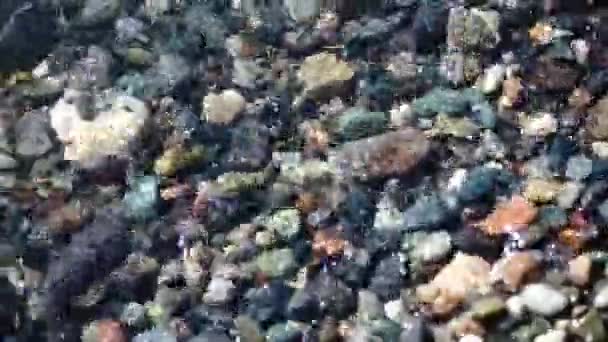 Gelombang Laut Hitam Pantai — Stok Video