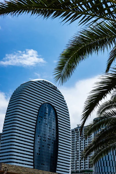 June 2021 Batumi Georgia Exterior Details New Skyscaper Buildings Batumi — Stock Photo, Image