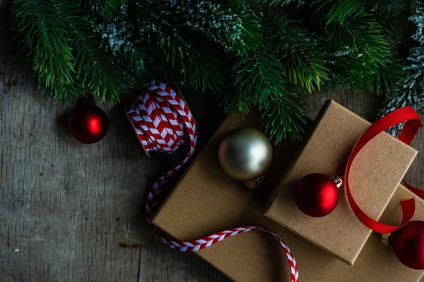 Weihnachtskarten Konzept Mit Geschenkpapier Details — Stockfoto