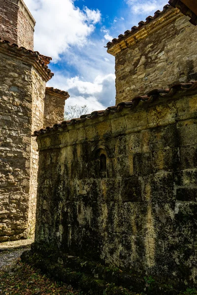 Arquitectura Del Monasterio Dzveli Shuamta Kakheti Georgia — Foto de Stock