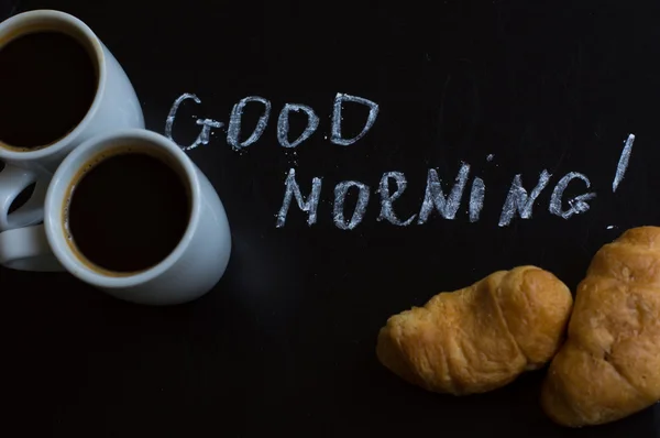 Coffee and croissants — Stock Photo, Image