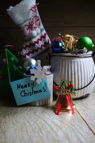 Tijd kerstversiering — Stockfoto