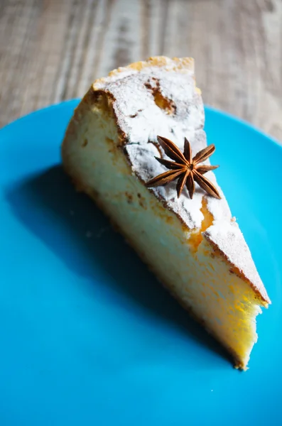 Gâteau au fromage et thé — Photo