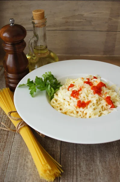 Plaat met pasta — Stockfoto