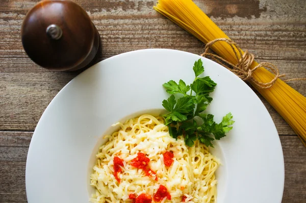 Plaat met pasta — Stockfoto