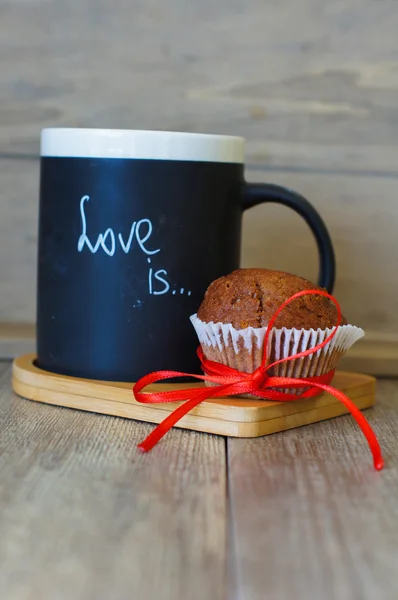 L'amore è nota sulla tazza — Foto Stock