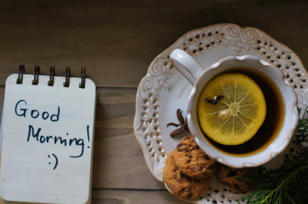 クッキーと紅茶 — ストック写真