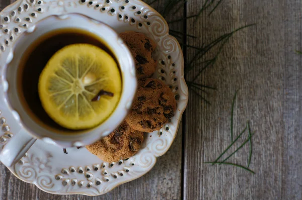 Cookies and tea — Stock Photo, Image