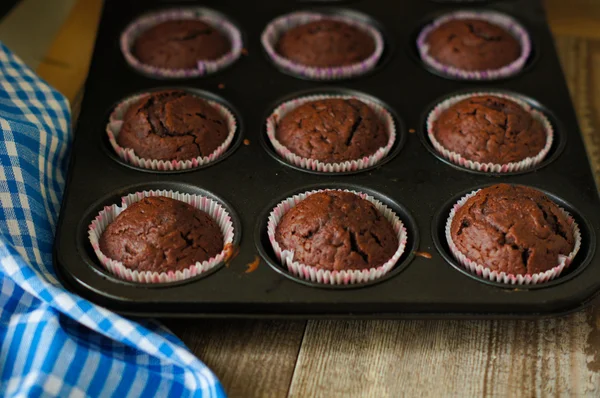 Chocolate cupcakes — Stock Photo, Image