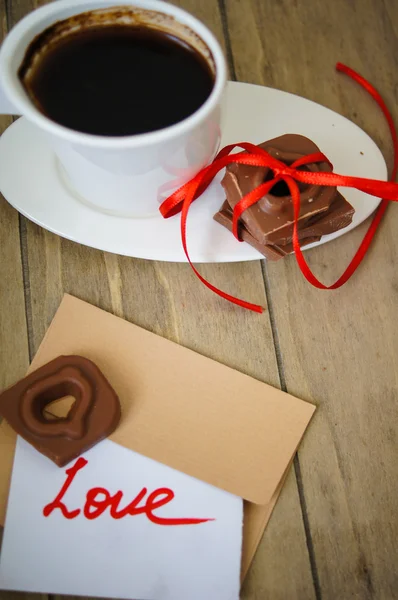 Milostný dopis pro den svatého Valentýna — Stock fotografie