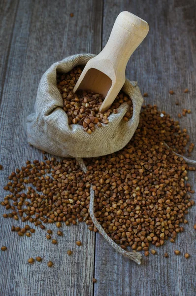 Buckwheats on the table — Stock Photo, Image