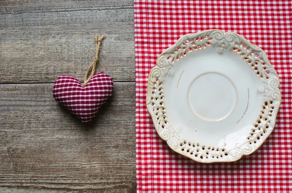 Conjunto de mesa festiva de São Valentim — Fotografia de Stock