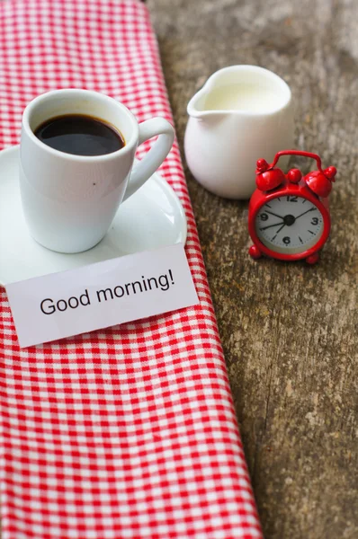 Good morning and cup of coffee — Stock Photo, Image