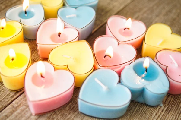 Candles for Valentine's Day — Stock Photo, Image