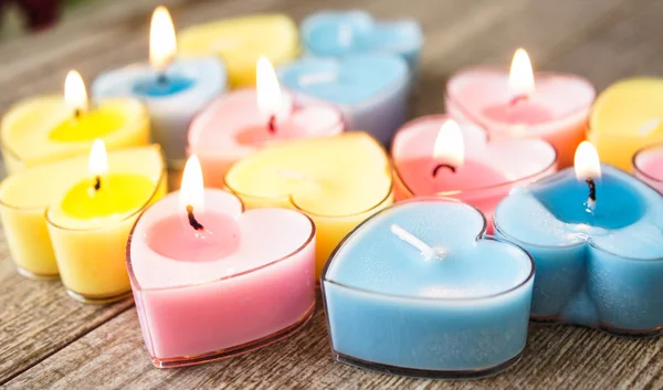 Candles for Valentine's Day — Stock Photo, Image