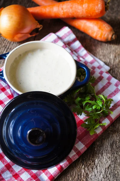 Gesundes Abendessen, Gemüsesuppe — Stockfoto