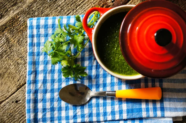 Gesundes Abendessen, Gemüsesuppe — Stockfoto