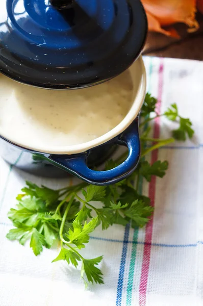 Cena saludable, sopa de verduras —  Fotos de Stock