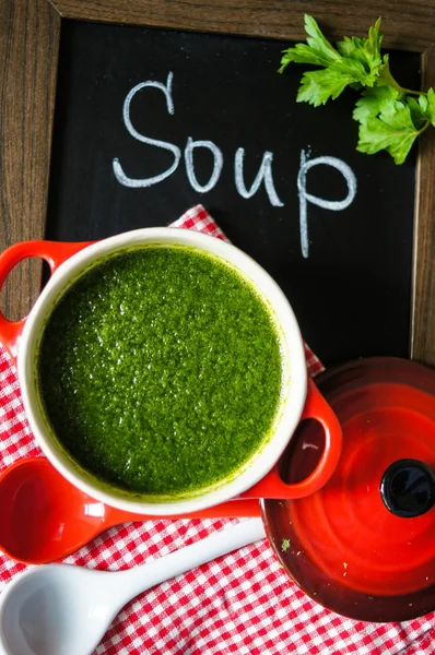 Здоровый ужин, овощной суп — стоковое фото