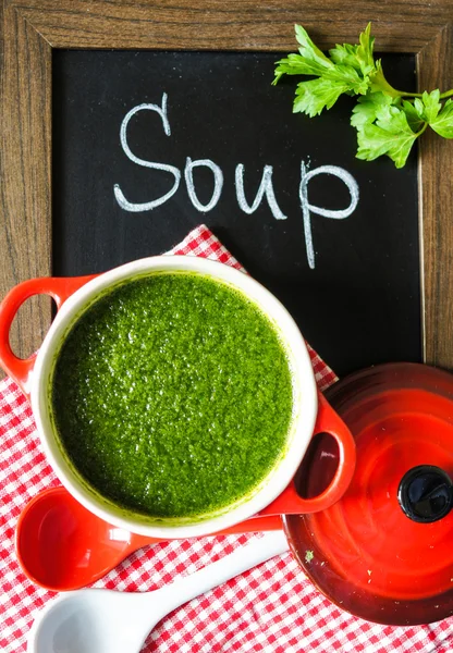 Jantar saudável, sopa de legumes — Fotografia de Stock