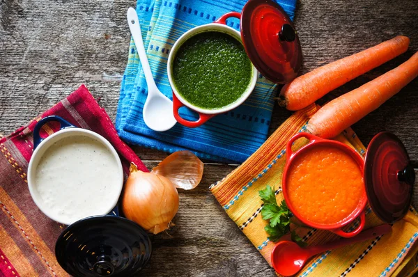 Gesundes Abendessen, Gemüsesuppe — Stockfoto