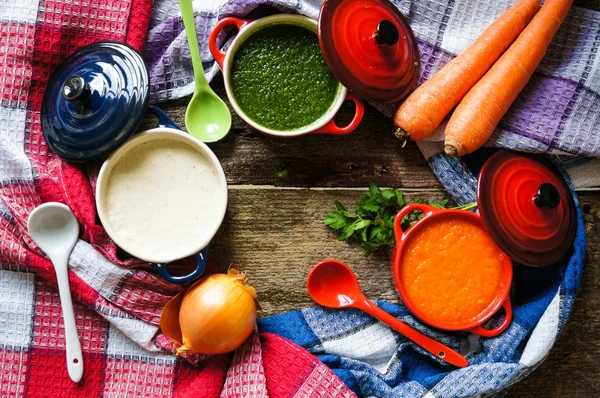 Gesundes Abendessen, Gemüsesuppe — Stockfoto