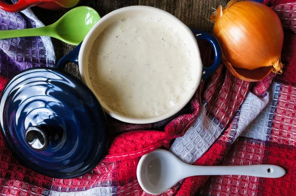 Cena saludable, sopa de verduras —  Fotos de Stock