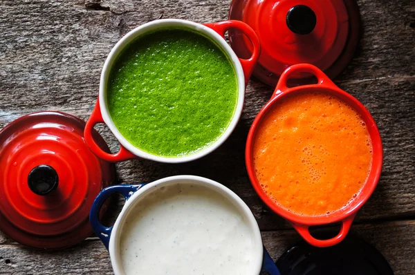 Healthy dinner, vegetable soup — Stock Image Healthy dinner, vegetable soup Stock Photo